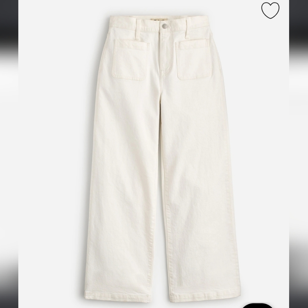 Madewell The Emmett Wide-Leg Full Length Jean: Patch Pocket Edition NWT Sz 32 - Picture 6 of 12